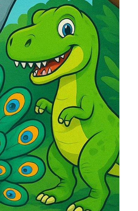 Friendly dinosaur character illustration