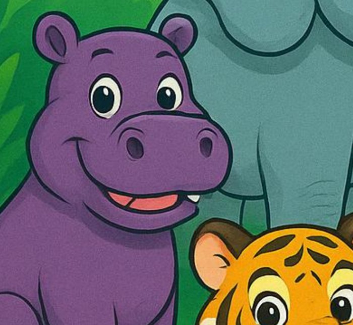 Hippo character illustration