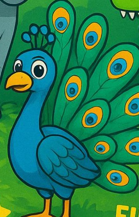 Peacock character illustration